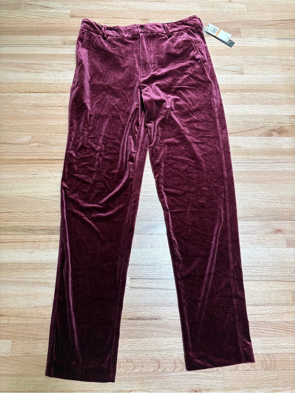 Men’s red velvet slacks size 33